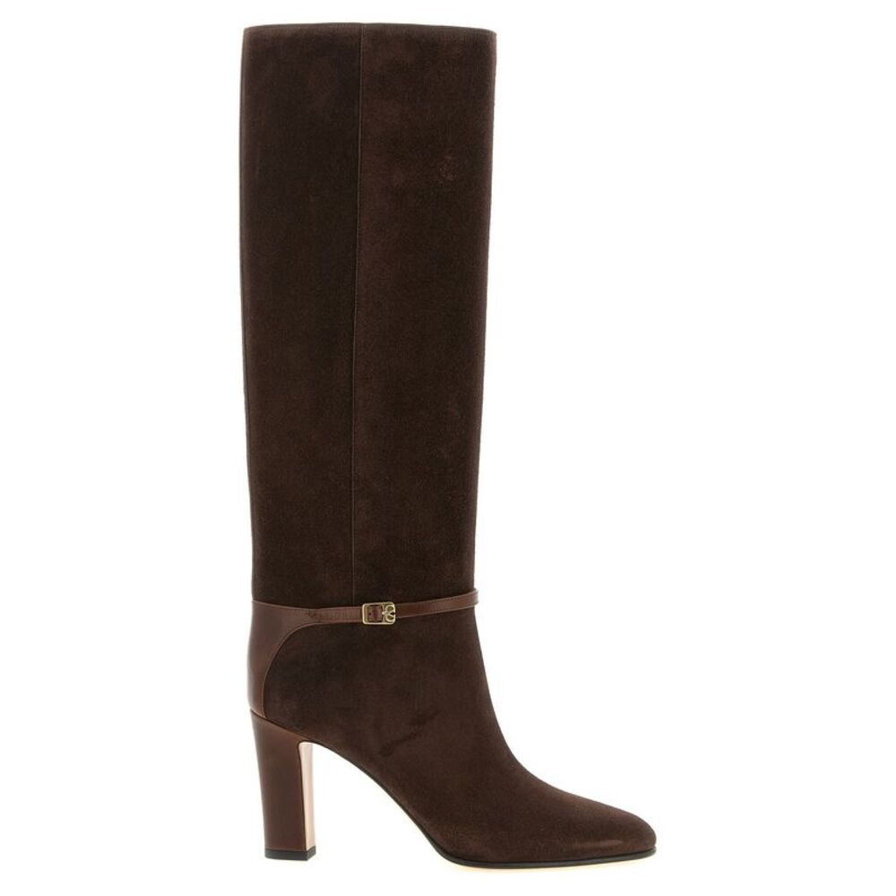 Valentino Garavani Brown Calfskin Over The Women's Knee